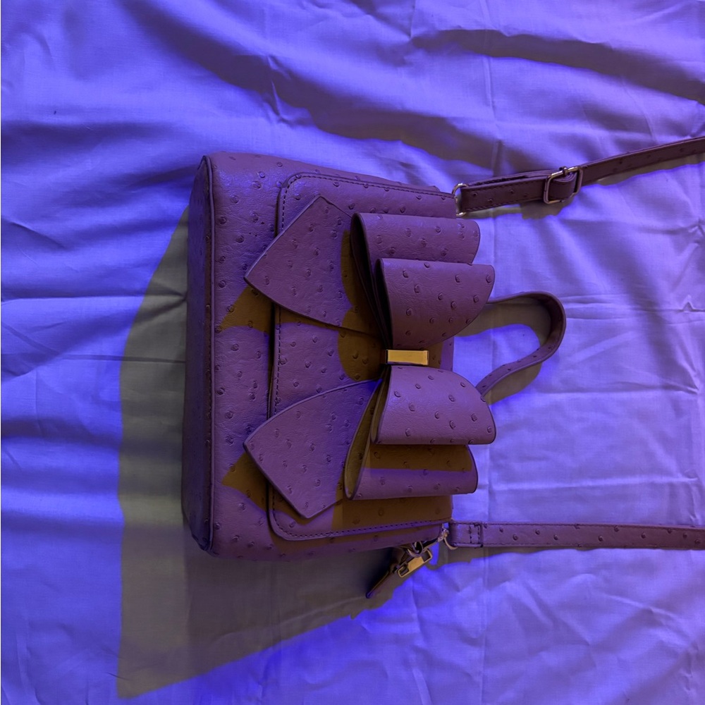 Marshalls Purple Bow Shoulder Bag